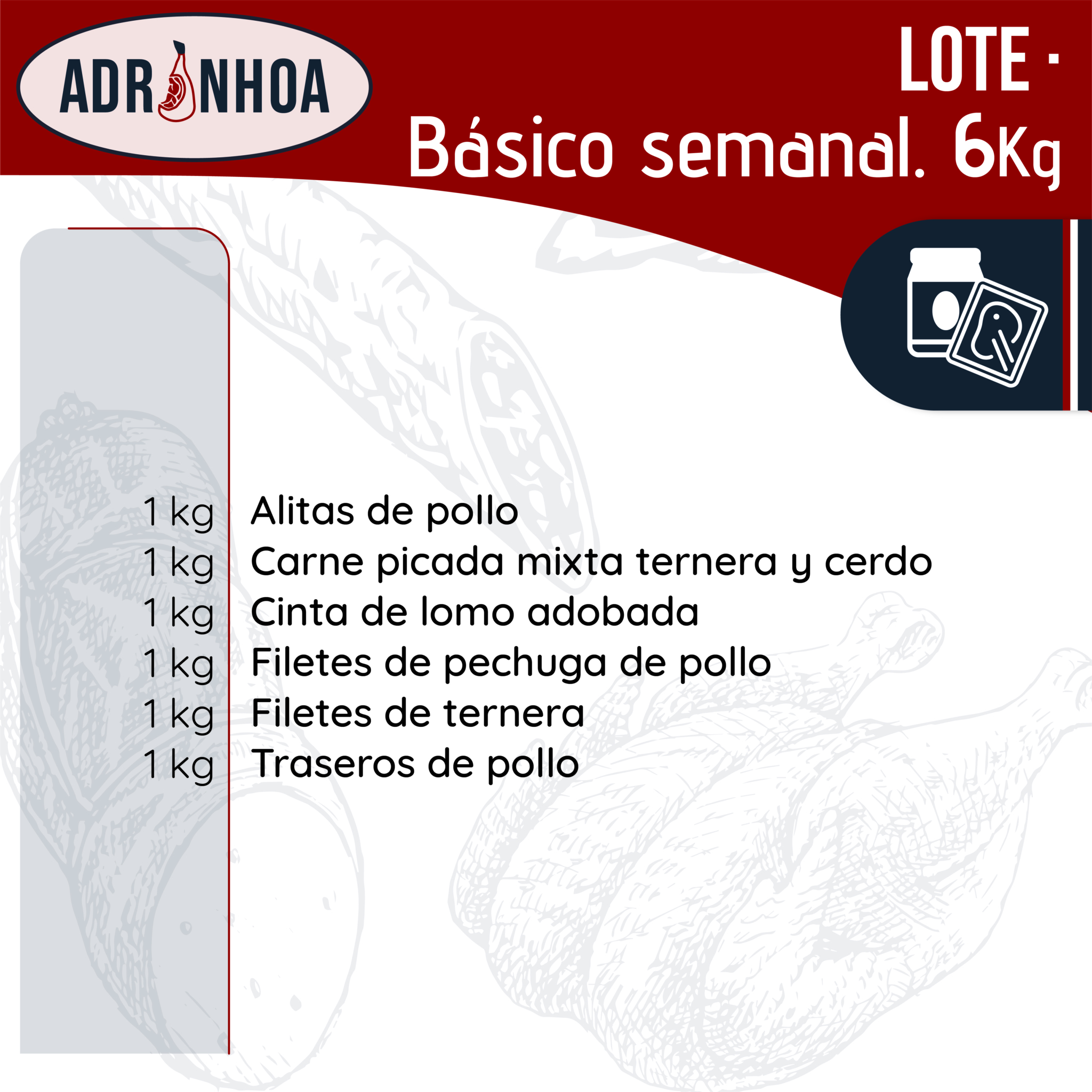 Lote básico semanal 6 KG